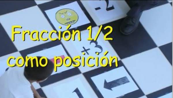 Fracción 1/2 como posición en la recta numérica