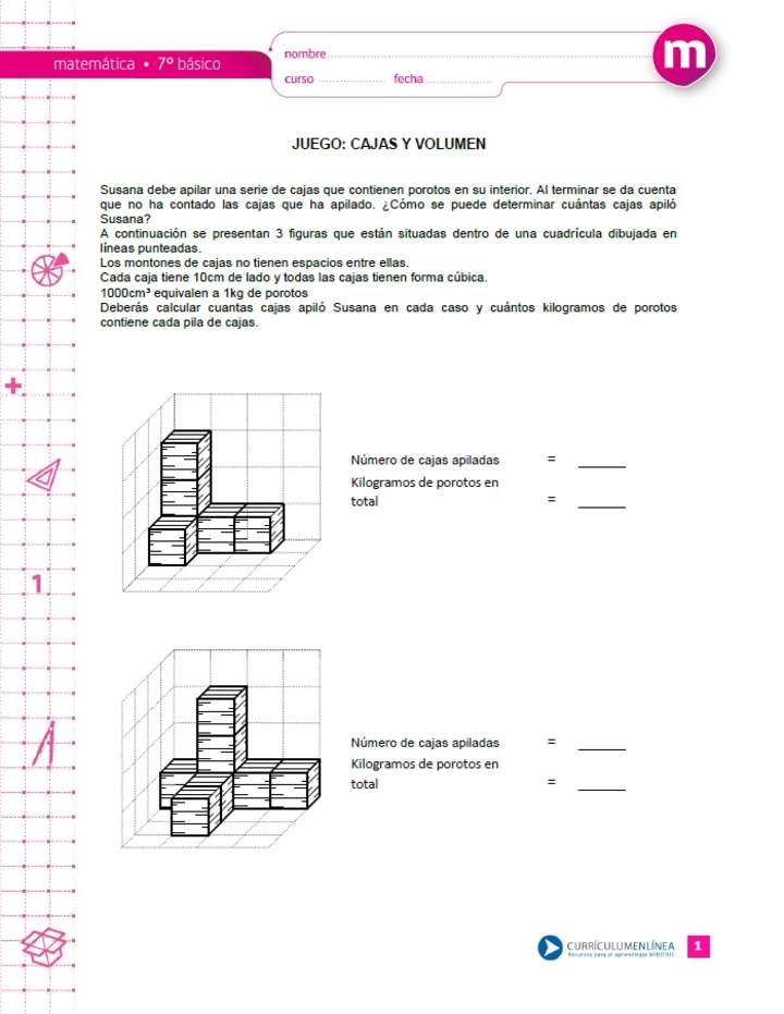 Juego: cajas y volumen