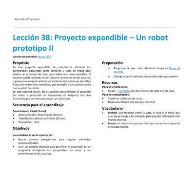 Unidad 4 - Lección 38: Proyecto expandible – Un robot prototipo II