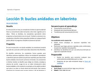 Lección 9: bucles anidados en laberinto