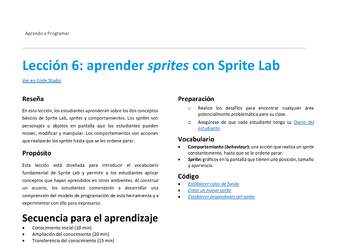 Lección 6: aprender sprites con Sprite Lab