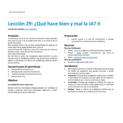 Unidad 4 - Lección 29: ¿Qué hace bien y mal la IA? II