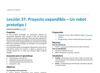 Unidad 4 - Lección 37: Proyecto expandible – Un robot prototipo I