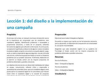 Unidad 1 - Lección 01: del diseño a la implementación de una campaña