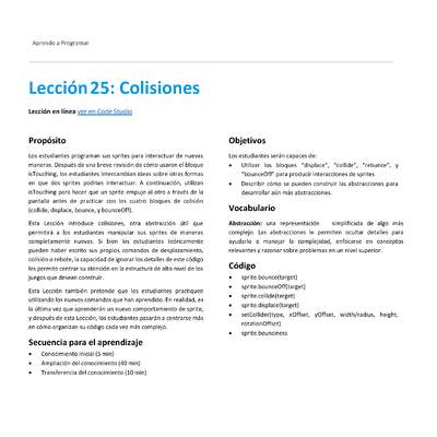 Unidad 2 - Lección 25: Colisiones