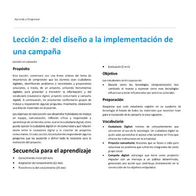 Unidad 1 - Lección 02: del diseño a la implementación de una campaña