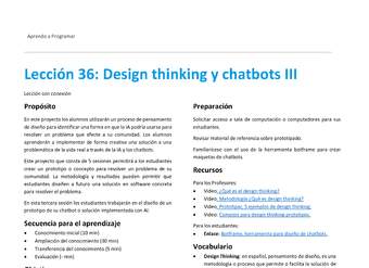 Unidad 2 - Lección 36: Design thinking y chatbots III