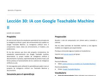 Unidad 2 - Lección 30: IA con Google Teachable Machine II