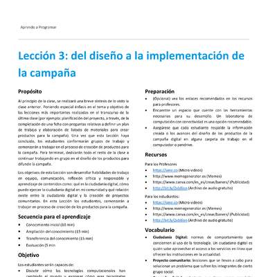 Unidad 1 - Lección 03: del diseño a la implementación de la campaña