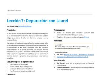Unidad 1 - Lección 07: Depuración con Laurel