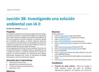 Unidad 2 - Lección 38: Investigando una solución ambiental con IA II