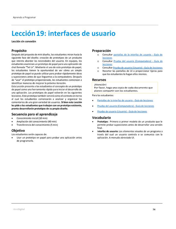 Unidad 2 - Lección19: interfaces de usuario