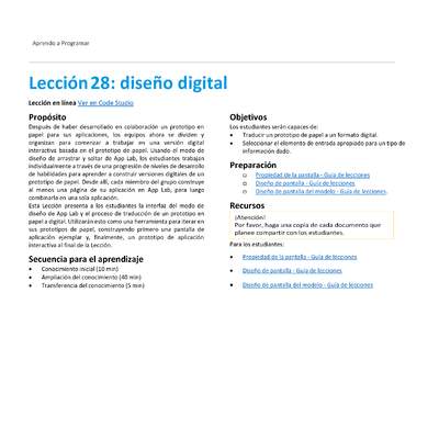 Unidad 2 - Lección28: diseño digital