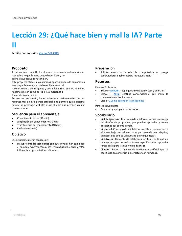 Unidad 4 - Lección 29: ¿Qué hace bien y mal la IA? Parte II