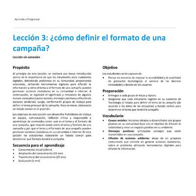 Unidad 1 - Lección 3: ¿cómo definir el formato de una campaña?