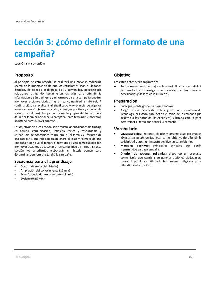 Unidad 1 - Lección 3: ¿cómo definir el formato de una campaña?