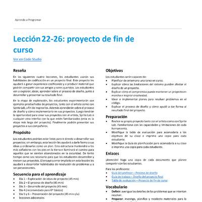 Unidad 4 - Lección 22-26: proyecto de fin de curso