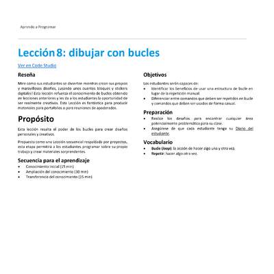 Unidad 2 - Lección 8: dibujar con bucles