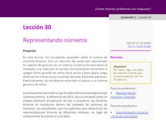 Unidad 2 - Lección 30: Representando números