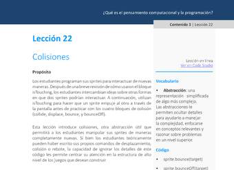 Unidad 1 - Lección 22: Colisiones