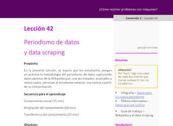 Unidad 2 - Lección 42: Periodismo de datos y data scraping