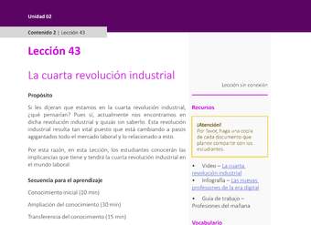 Unidad 2 - Lección 43: La cuarta revolución industrial