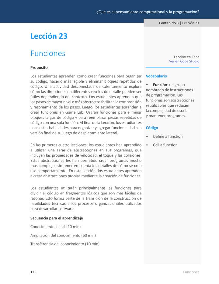 Unidad 1 - Lección 23: Funciones