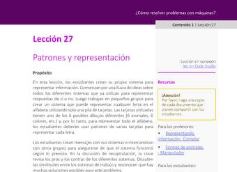 Unidad 2 - Lección 27: Patrones y representación