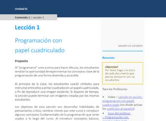 Unidad 1 - Lección 01: Programación con papel cuadriculado