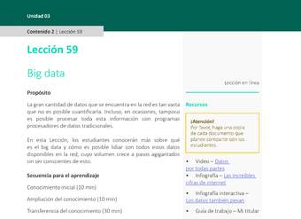 Unidad 3 - Lección 59: Big data