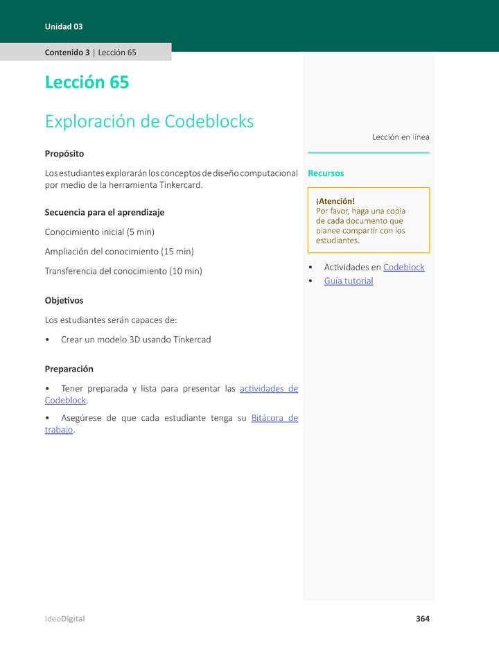 Unidad 3 - Lección 65: Exploración de Codeblocks