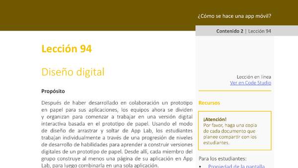 Unidad 4 - Lección 94: Diseño digital