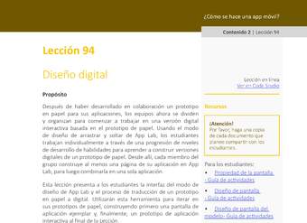 Unidad 4 - Lección 94: Diseño digital