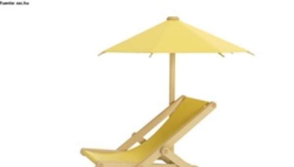 Silla de playa y quitasol