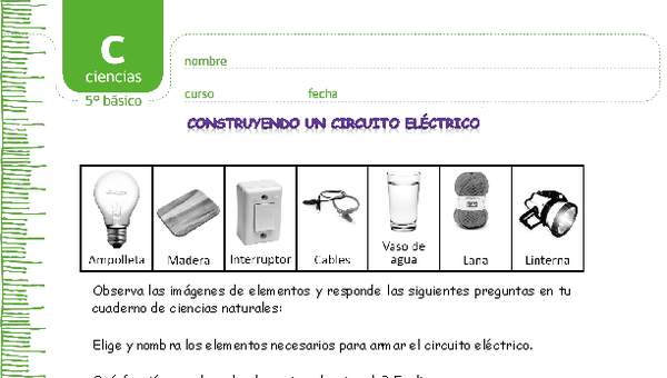 Construyan un circuito eléctrico