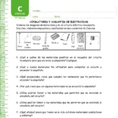 Aislantes y conductores de electricidad