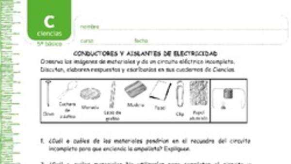 Aislantes y conductores de electricidad