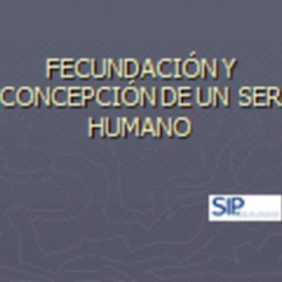 Fecundación y concepción de un ser humano