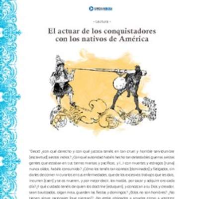 El actuar de los conquistadores con los nativos de América