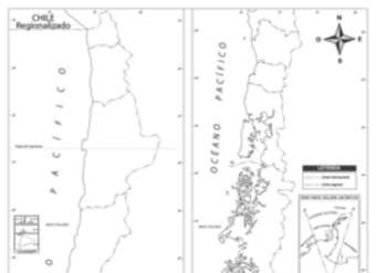 Mapa Chile regionalizado mudo