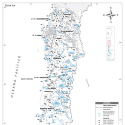 Mapa de la zona Sur