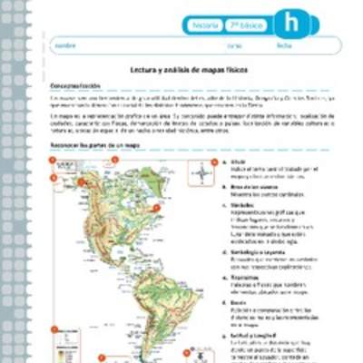 Lectura y análisis de mapas físicos