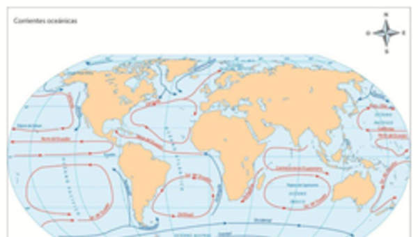 Mapa corrientes oceánicas