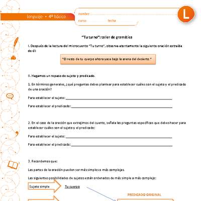 "Tu turno": taller de gramática