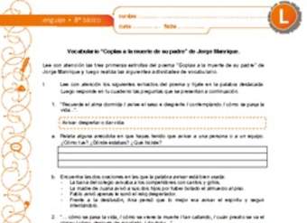 Vocabulario "Coplas a la muerte de su padre"