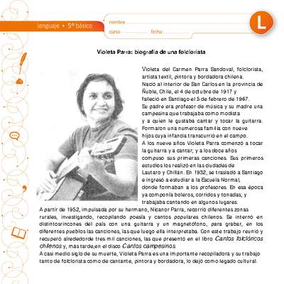 Violeta Parra: biografía de una folclorista