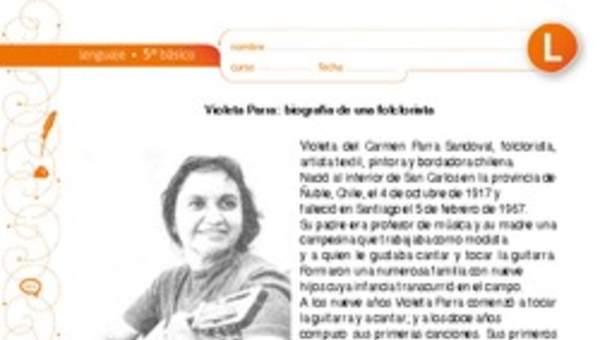 Violeta Parra: biografía de una folclorista