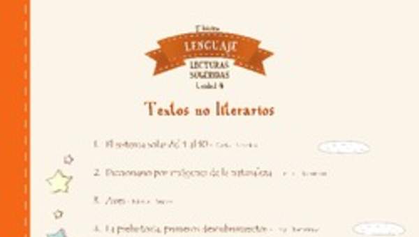 Lecturas sugeridas para la unidad: textos no literarios