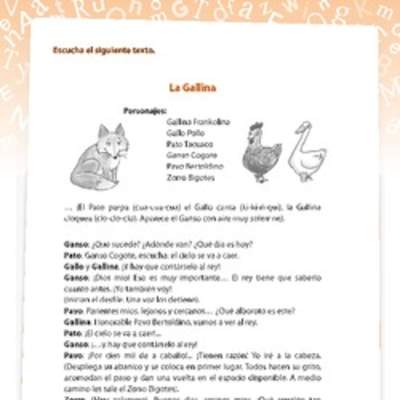 Comprensión La gallina