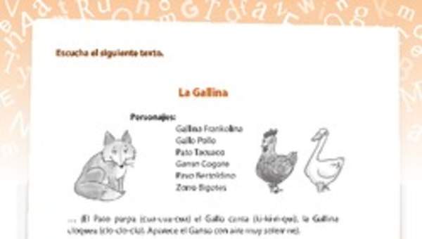 Comprensión La gallina